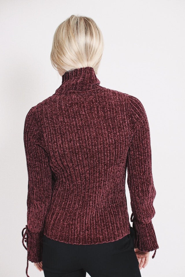 Chenille Turtleneck - Vineyard wine - MAUD - Gensere - VILLOID.no