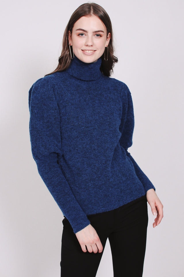 Pointelle turtle neck - Blue Nights - MAUD - Gensere - VILLOID.no
