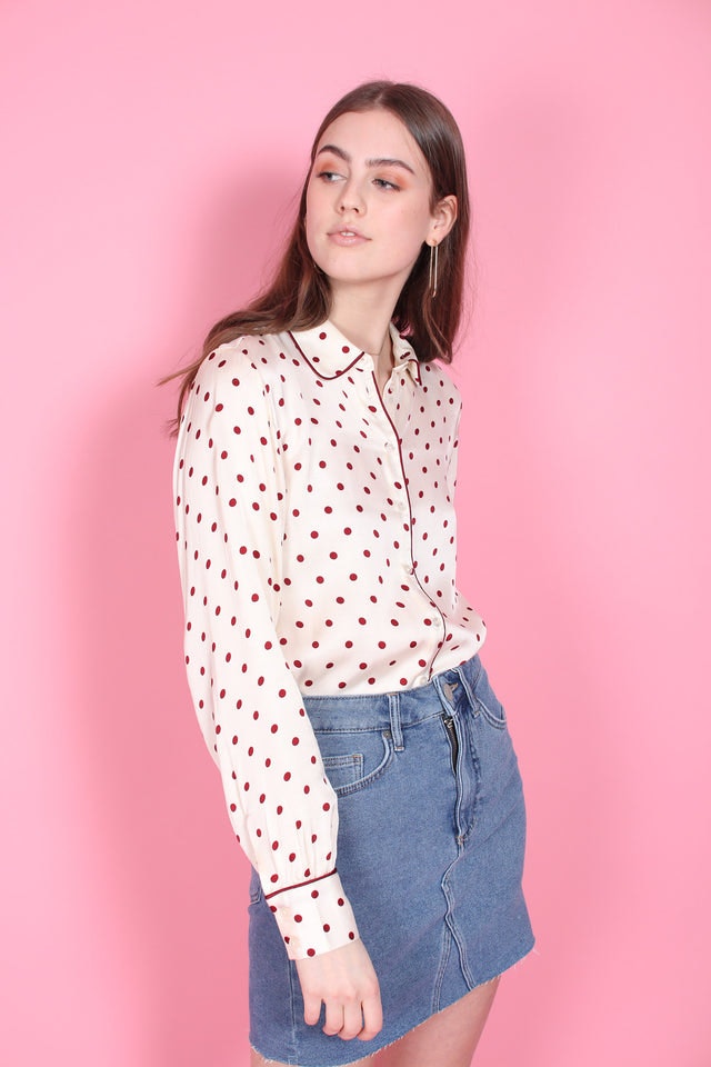 Davina Shirt - Cabernet - Second Female - Bluser & Skjorter - VILLOID.no