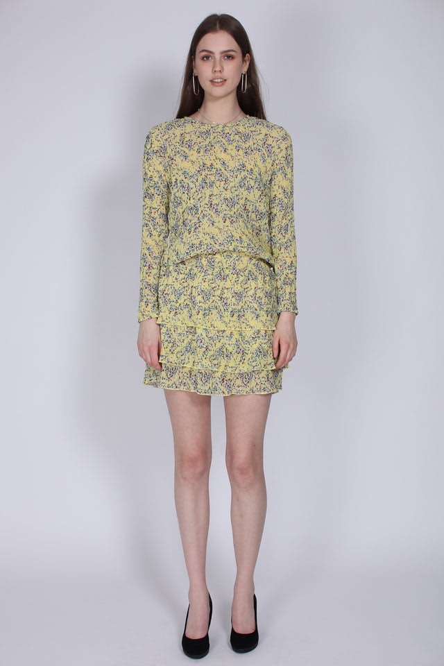 Mini flowerdress - Yellow - Line of Oslo - Kjoler - VILLOID.no
