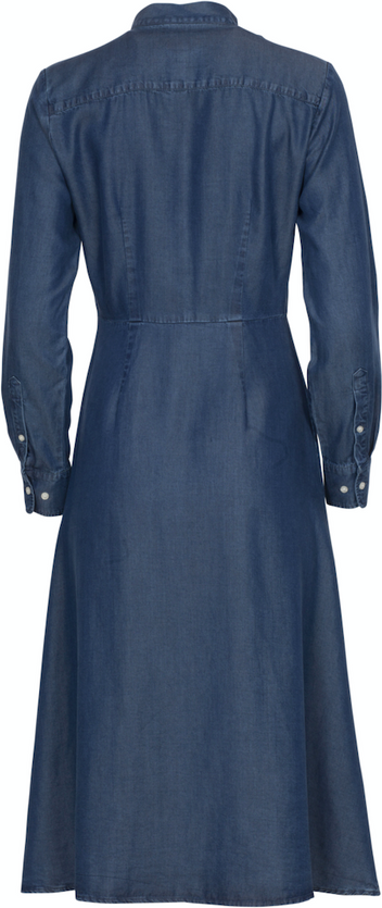 Chambray Bow Shirt Dress - Dark Indigo - GANT - Kjoler - VILLOID.no