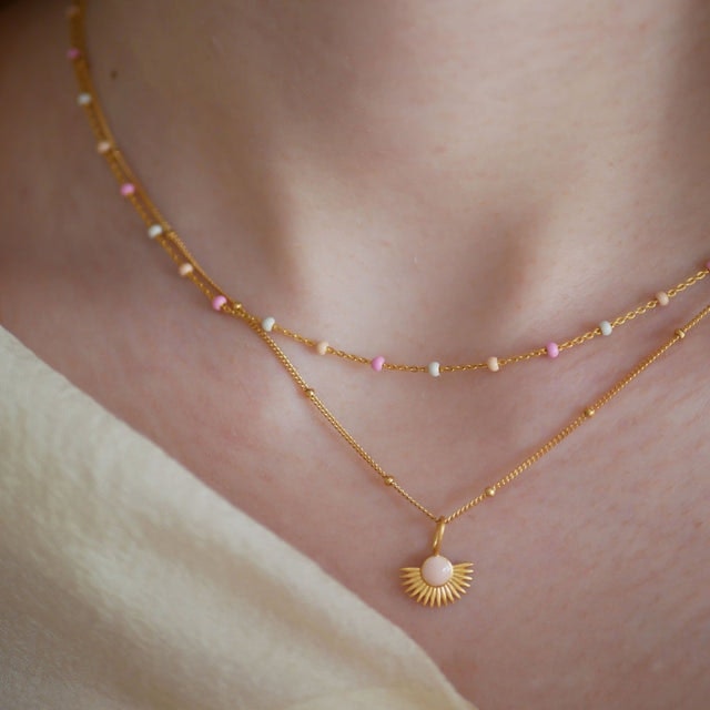 Soleil Necklace - Pale Peach