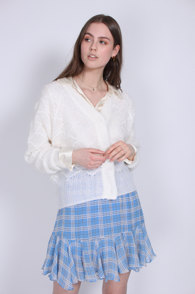 Palm Knit Cardigan - Off White - Second Female - Gensere - VILLOID.no