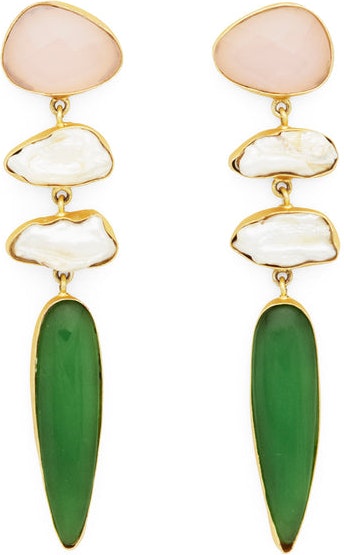 Halo Earrings - Pink and Green - Miss Mathiesen - Smykker - VILLOID.no