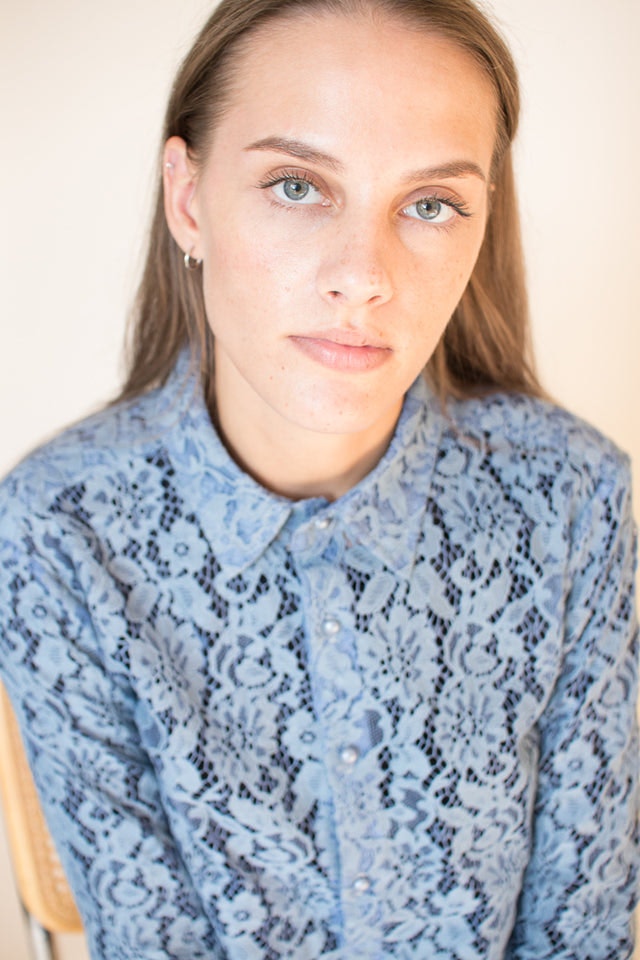Mona Laceshirt - Light Blue - Line of Oslo - Bluser & Skjorter - VILLOID.no