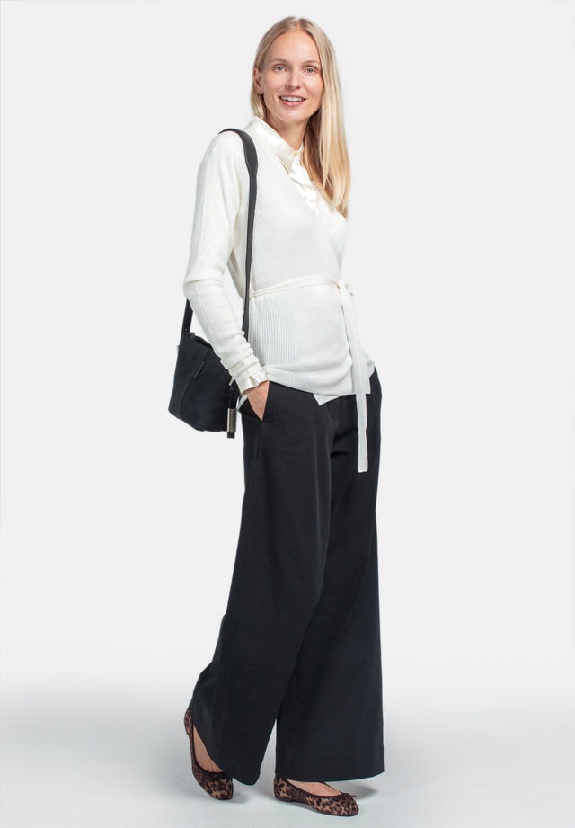 Wool Wrap Top - Cream - Pierre Robert x Jenny Skavlan - Gensere - VILLOID.no