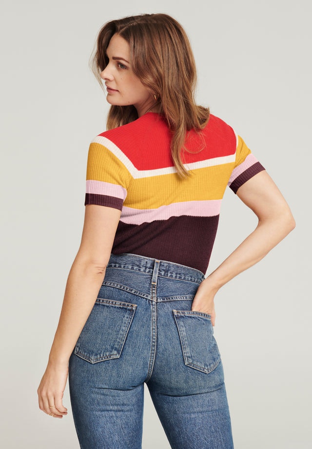 Wool Party T-shirt - Multicolor Stripe - Pierre Robert x Jenny Skavlan - T-skjorter & Topper - VILLOID.no