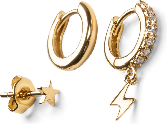 Star and Lightning Ear Party - Pale Gold