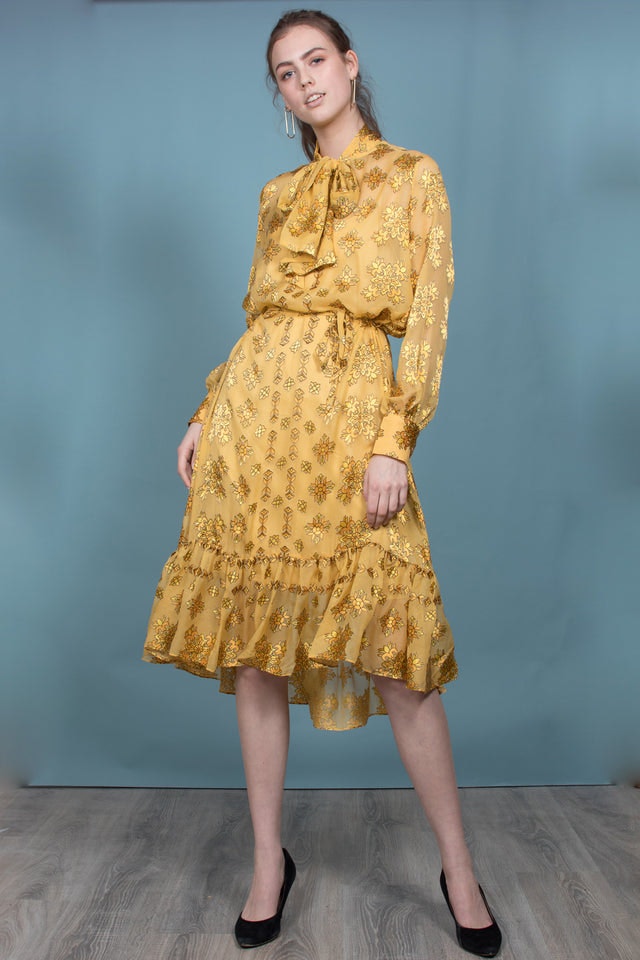 Bianca Dress - Golden Glow - Second Female - Kjoler - VILLOID.no