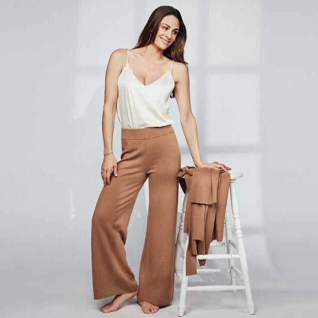 Wool Lounge Pants JS - Camel - Pierre Robert x Jenny Skavlan - Bukser - VILLOID.no