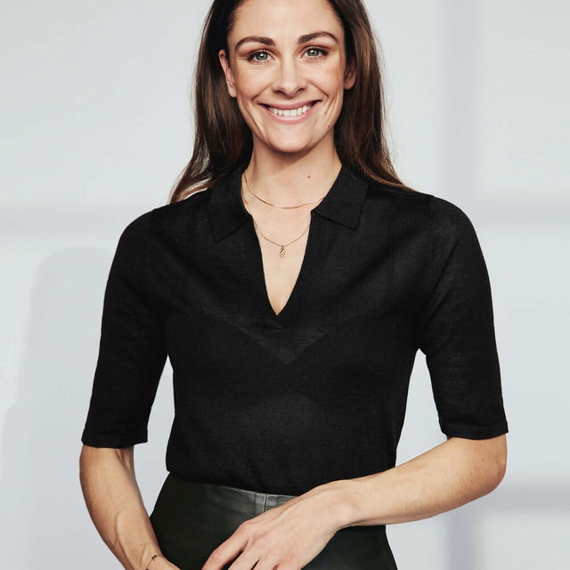 Wool Pique Top JS - Black - Pierre Robert x Jenny Skavlan - T-skjorter & Topper - VILLOID.no