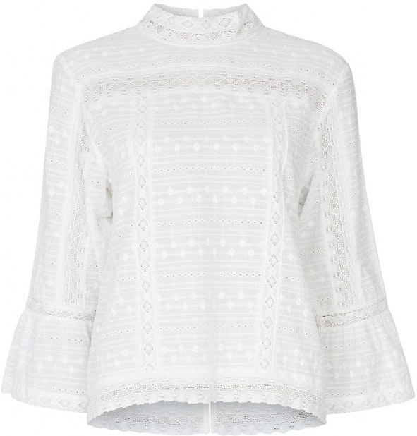 Abigail Lace blouse - White - Line of Oslo - Bluser & Skjorter - VILLOID.no