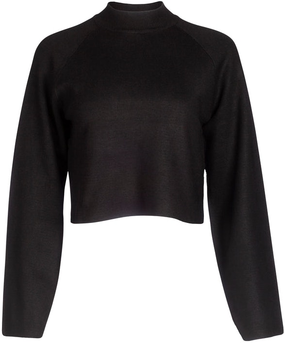 Cropped Lounge Sweater - Black - NA-KD - Gensere - VILLOID.no