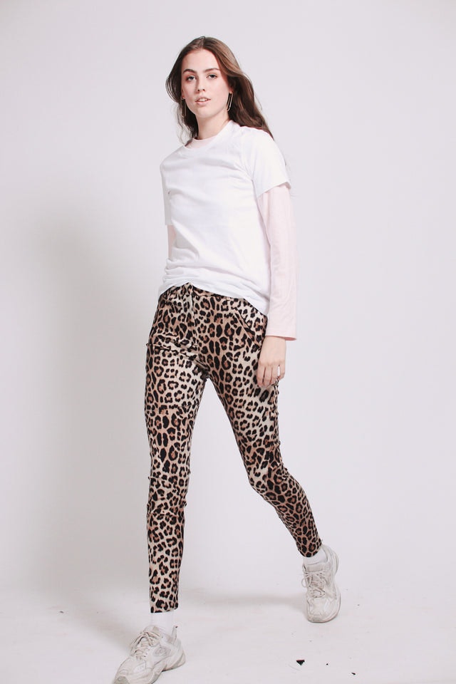 Angelie - Leopard - FiveUnits - Bukser & Shorts - VILLOID.no