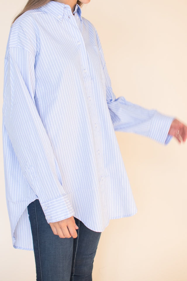 Masculin stripeshirt - Blue - Line of Oslo - Bluser & Skjorter - VILLOID.no