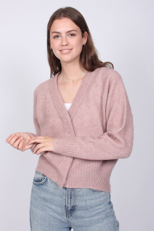 Brook Knit Boxy Cardigan - Woodrose - Second Female - Gensere - VILLOID.no