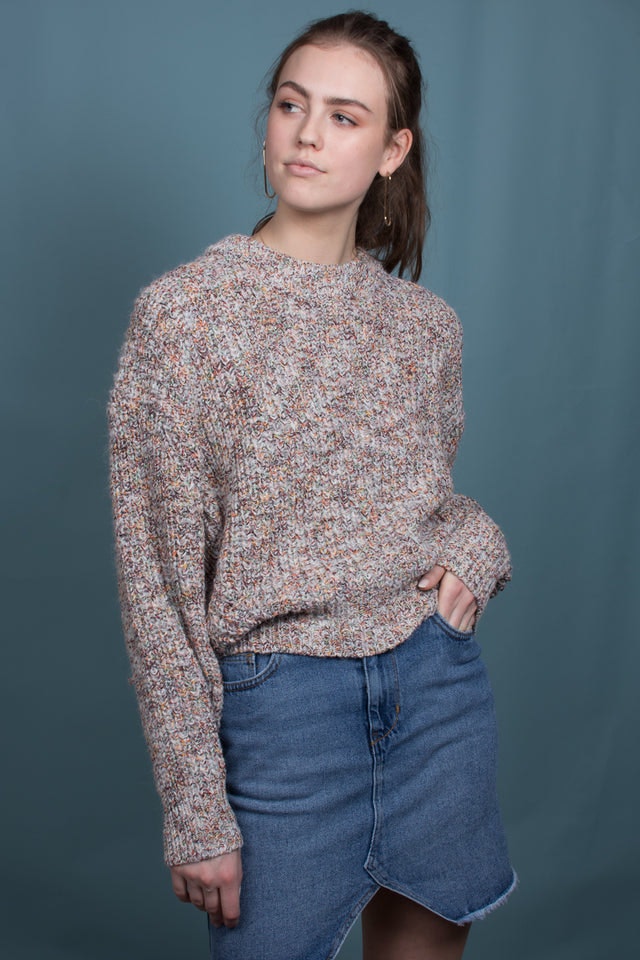 Agnete Knit O-Neck - Off White - Second Female - Gensere - VILLOID.no