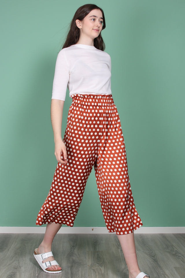 Spotty HW Trousers - Rustic Brown - Second Female - Bukser & Shorts - VILLOID.no