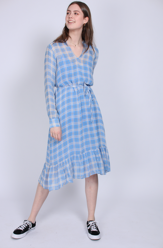 Terna Midi Dress - Little Boy Blue - Second Female - Kjoler - VILLOID.no