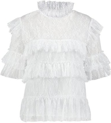 Rachel Blouse - White - By Malina - Bluser & Skjorter - VILLOID.no