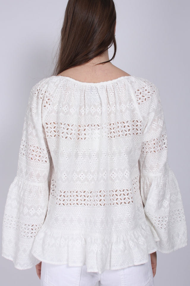 Parton laceblouse - creme - Line of Oslo - Bluser & Skjorter - VILLOID.no