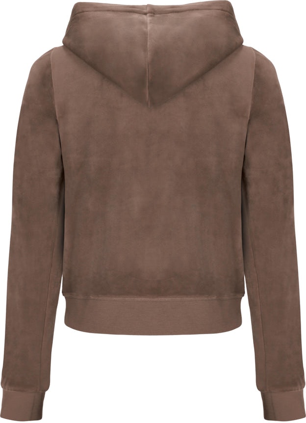 Robertson Classic Velour Zip Hoodie - Acorn