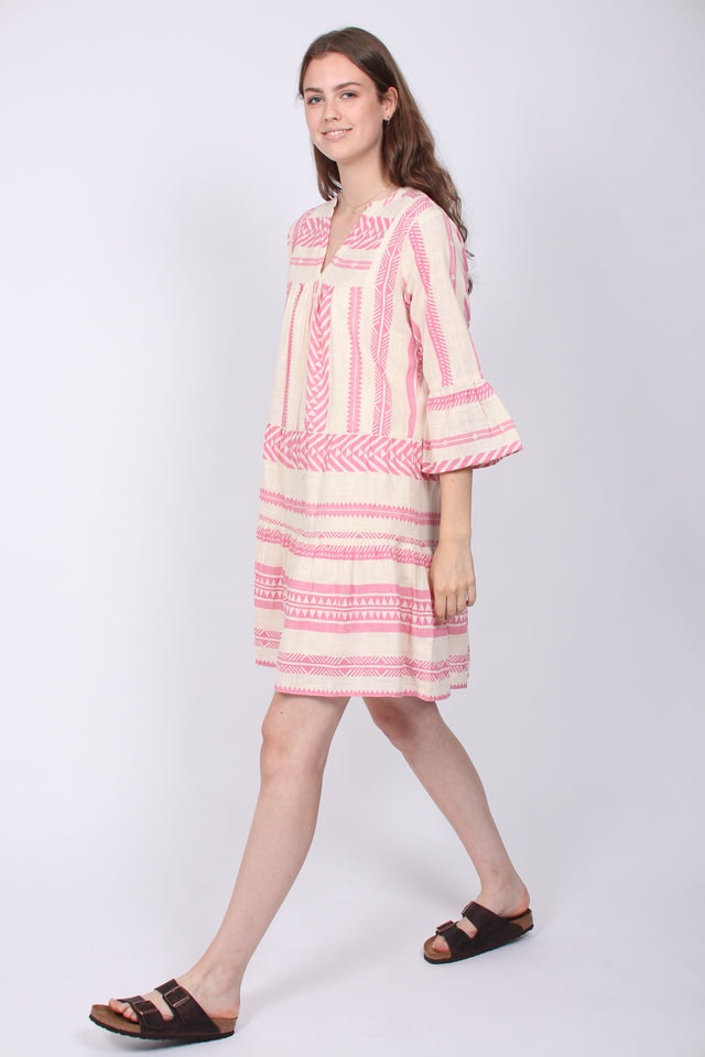 Gunvor Aztec Dress - Pink - Neo Noir - Kjoler - VILLOID.no