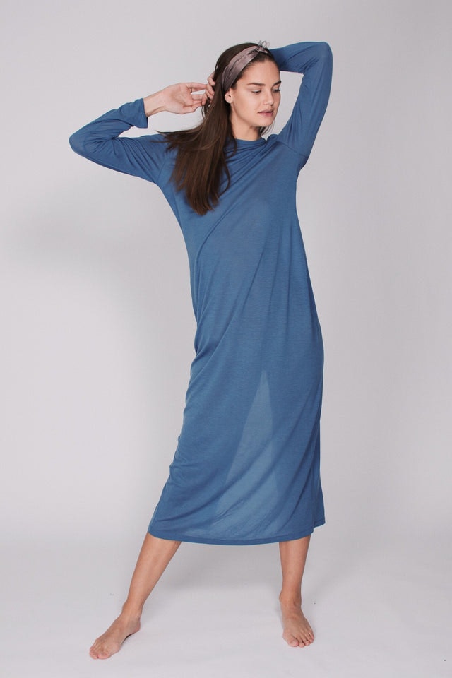 The Sweater Dress - Blue - AWAN - Loungewear - VILLOID.no