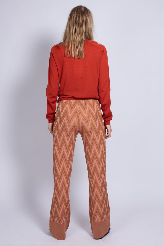 Bea Knit Trousers - Autumn Leaf - Second Female - Bukser & Shorts - VILLOID.no