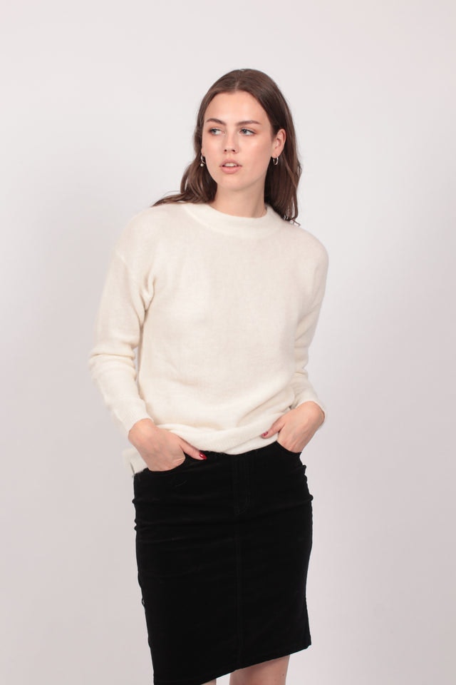 PapinaIW O-neck Pullover - White Smoke - InWear - Gensere - VILLOID.no