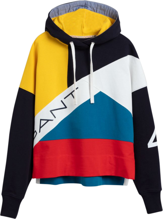 D1. RW Color Block Sweat Hoodie - Evening Blue