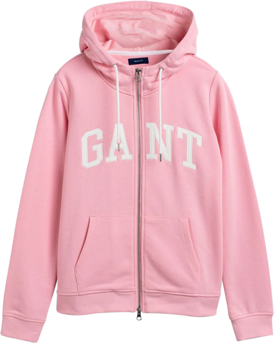Arch Logo Zip Hoodie - Preppy Pink