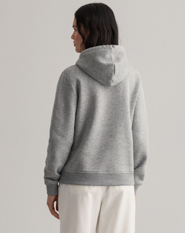 D1. Archive Shield Sweat Hoodie - Grey Melange