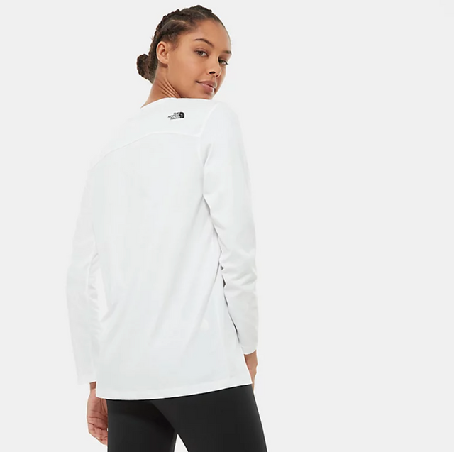 W L/S Simpledome Tee TNF - White