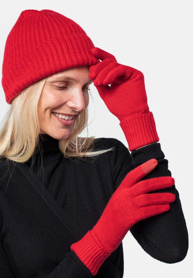 Wool Gloves - Red - Pierre Robert x Jenny Skavlan - Tilbehør - VILLOID.no