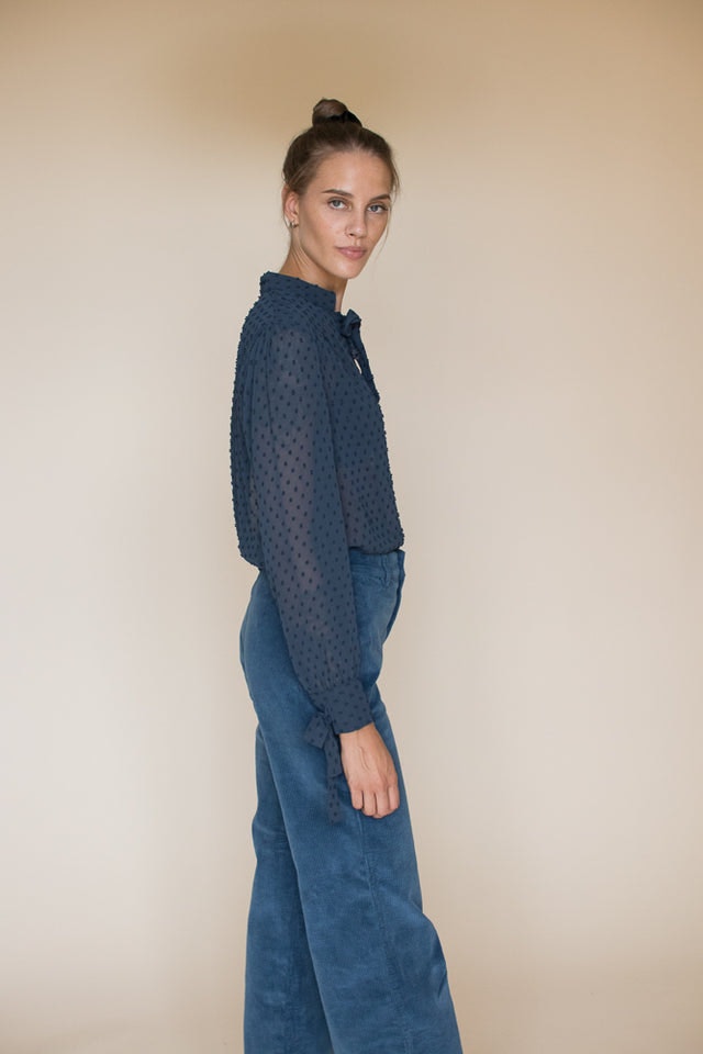 Cord Flared Pant - Vintage Indigo - MAUD - Bukser & Shorts - VILLOID.no