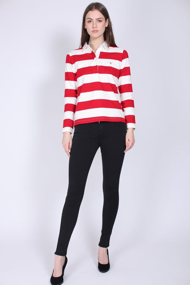Original Barstripe Heavy Rugger LS - Red - GANT - Bluser & Skjorter - VILLOID.no