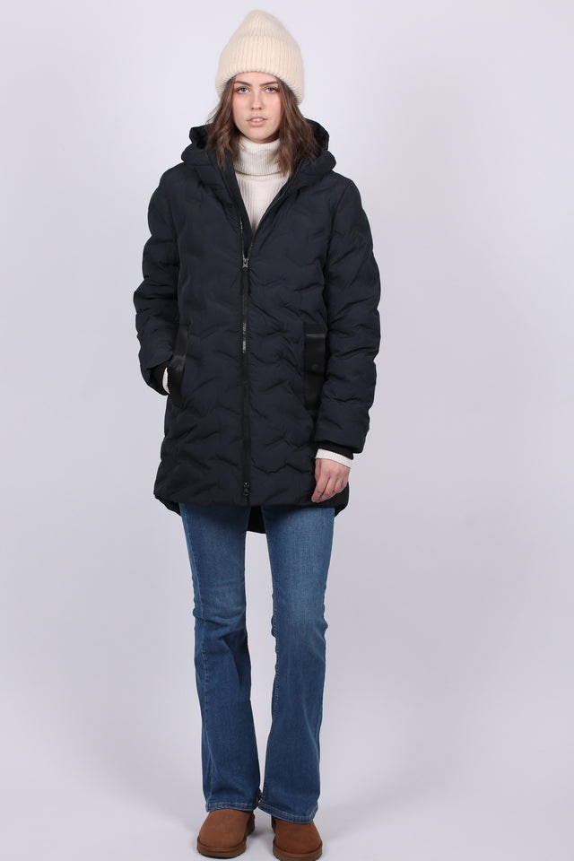 Mellow Lang Parkas - Skyggesort - Twentyfour - Jakker - VILLOID.no