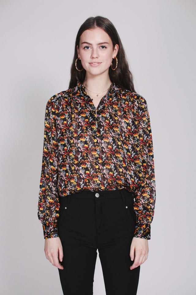 Leon Blouse - Black - Second Female - Bluser & Skjorter - VILLOID.no
