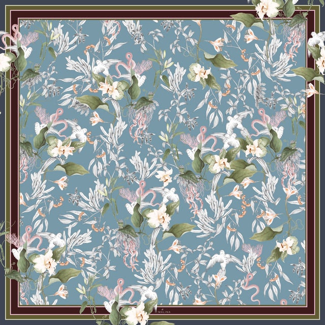 Jacky scarf - Blue Jungle - By Malina - Tilbehør - VILLOID.no
