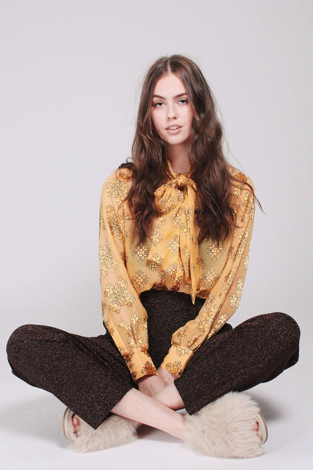 Bianca Shirt - Golden Glow - Second Female - Bluser & Skjorter - VILLOID.no