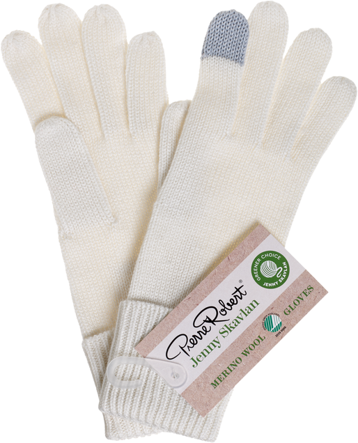 Wool Gloves - Cream - Pierre Robert x Jenny Skavlan - Tilbehør - VILLOID.no