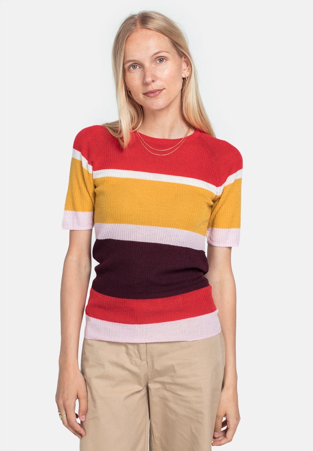Wool Party T-shirt - Multicolor Stripe - Pierre Robert x Jenny Skavlan - T-skjorter & Topper - VILLOID.no