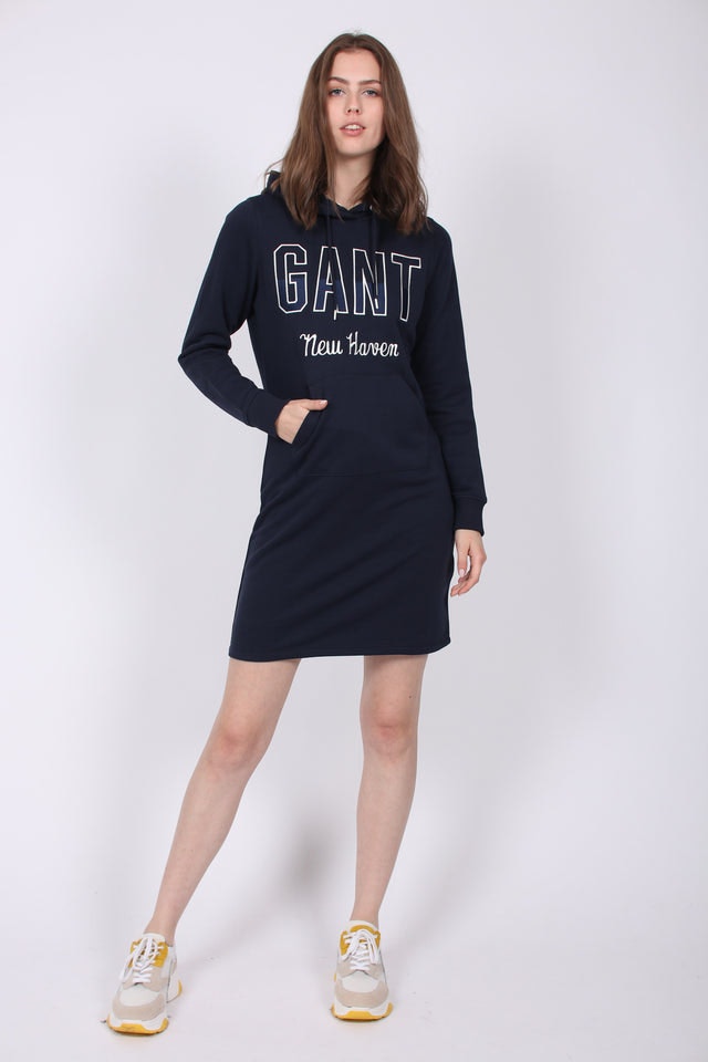 Gant N.H Hoodie dress - Evening Blue - GANT - Kjoler - VILLOID.no