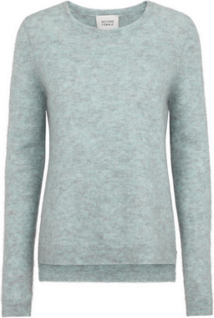 Brook Knit New o-neck - Aqua Haze - Second Female - Gensere - VILLOID.no