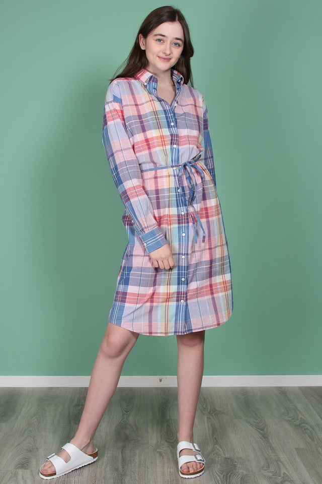 Madras Shirt Dress - Peach Bud - GANT - Kjoler - VILLOID.no