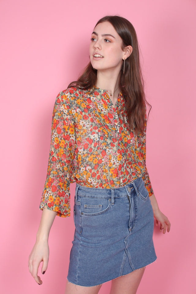 Bloom Blouse - Blazing Orange - Second Female - Bluser & Skjorter - VILLOID.no