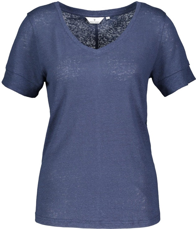 Lily V-neck Tee - Navy