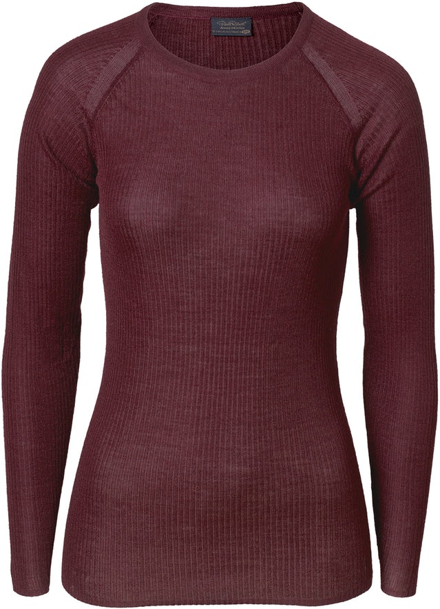 Wool Long Sleeve - Burgundy - Pierre Robert x Jenny Skavlan - Gensere - VILLOID.no