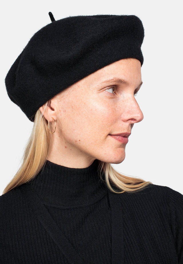 Wool Beret - Black - Pierre Robert x Jenny Skavlan - Tilbehør - VILLOID.no